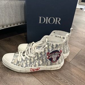 Dior High Top Oblique Sneakers Sz 14/48